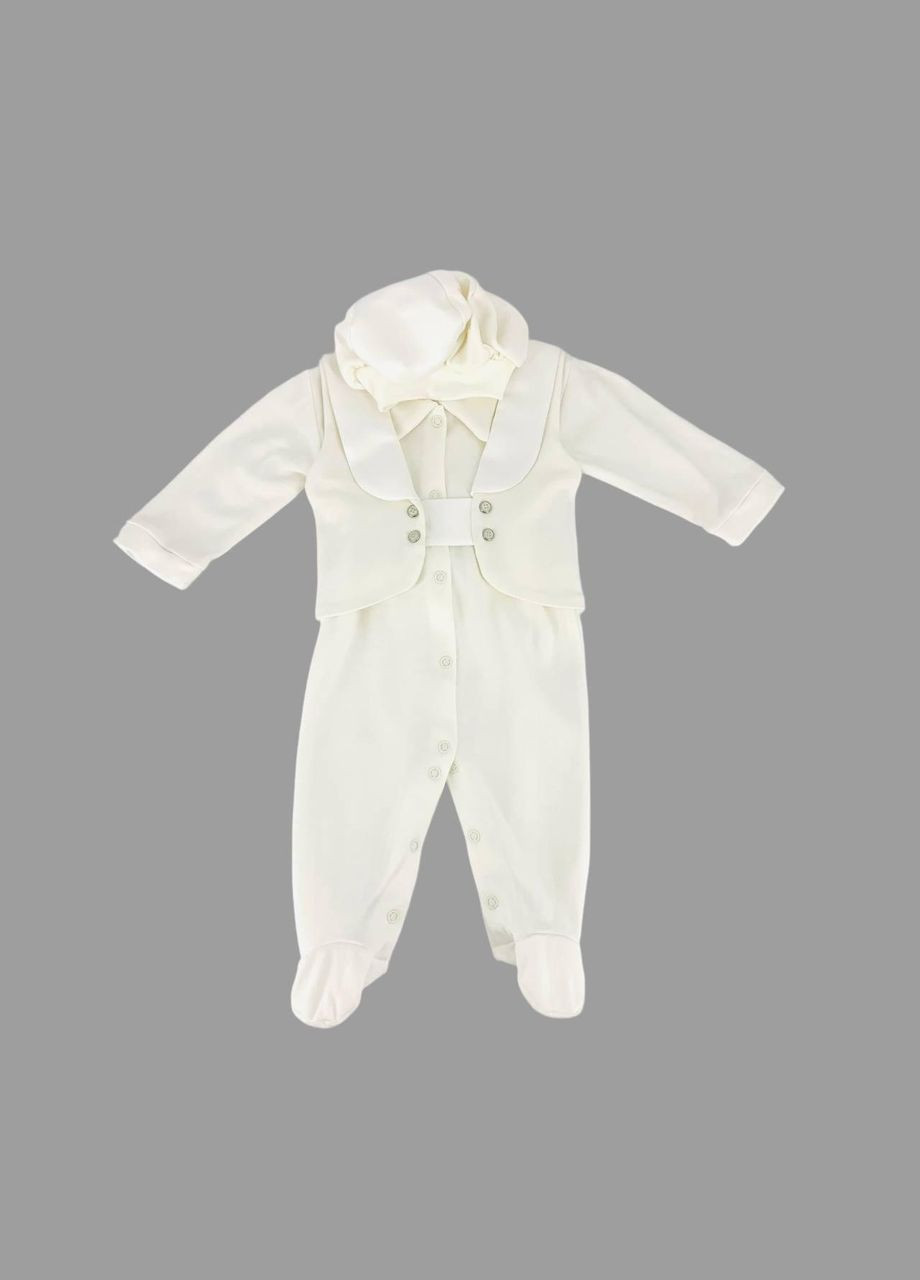 Молочный комплект (мужчина + берет), арт. 27078044, молочный, 68 см, 6 мес. BetiS