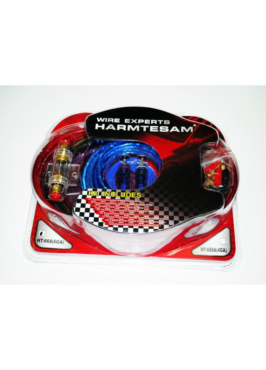 Набор проводов для установки саббуфера kit 1800W H-668 No Brand (332634269)