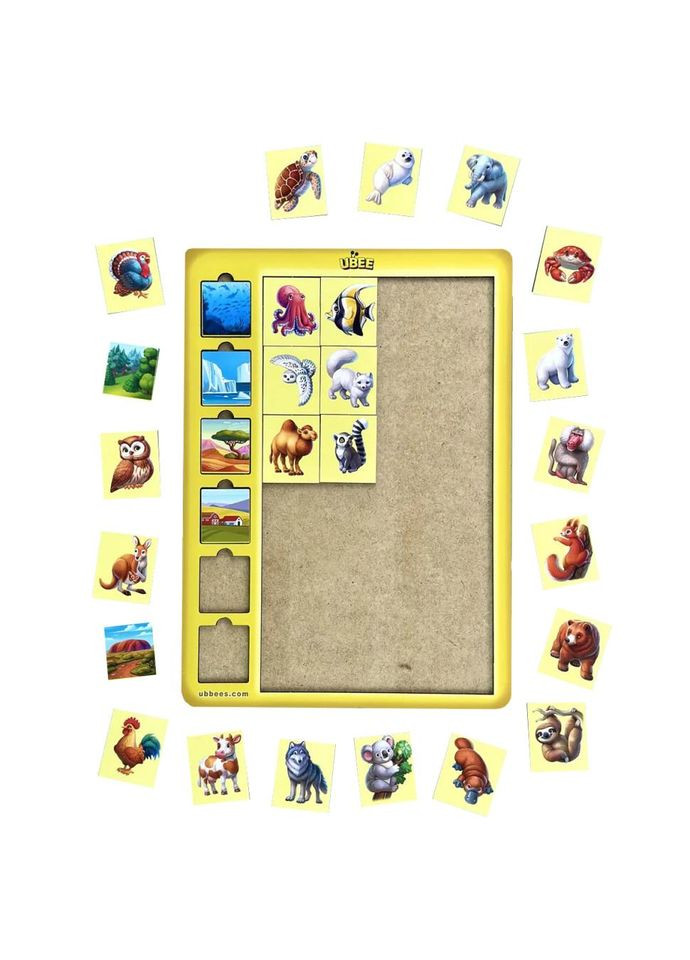 Деревянный детский сортер "Ассоциации животных" (ПСД300) PSD300 No Brand (339776336)