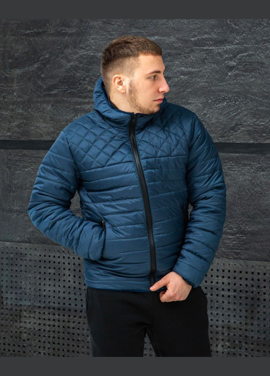 Темно-синяя демисезонная куртка мужская демисезонная спортивная No Brand