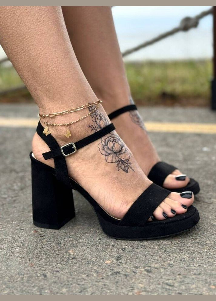 Нарядні жіночі босоніжки на каблуку, босоніжки каблук Kamengsi Kamsi (297440888)