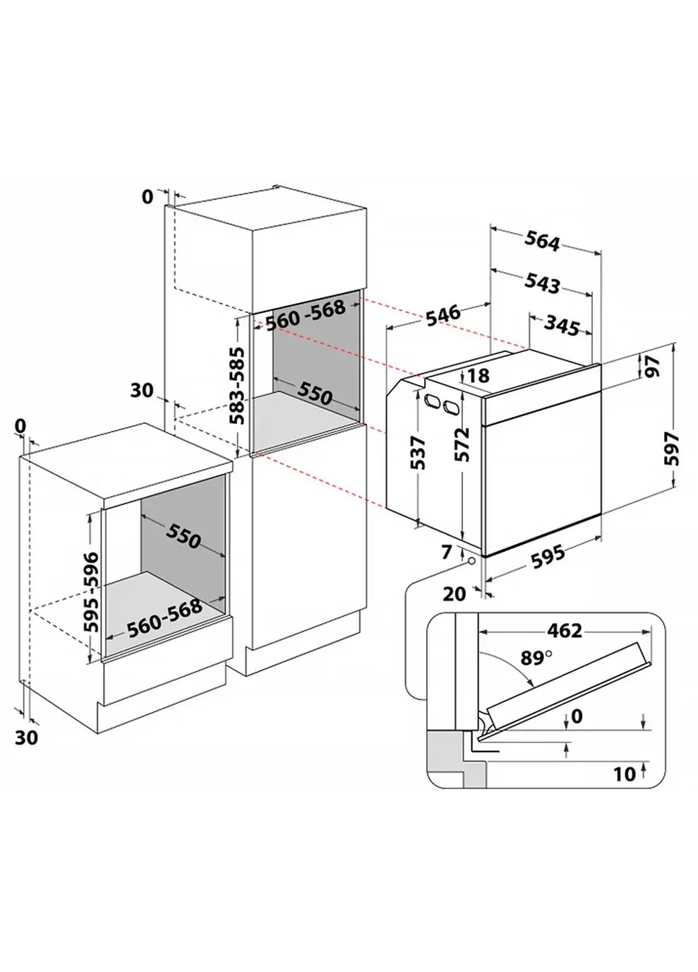 Электрический духовой шкаф WOI5S8HM2SBA (7163823) WHIRLPOOL (393165388)