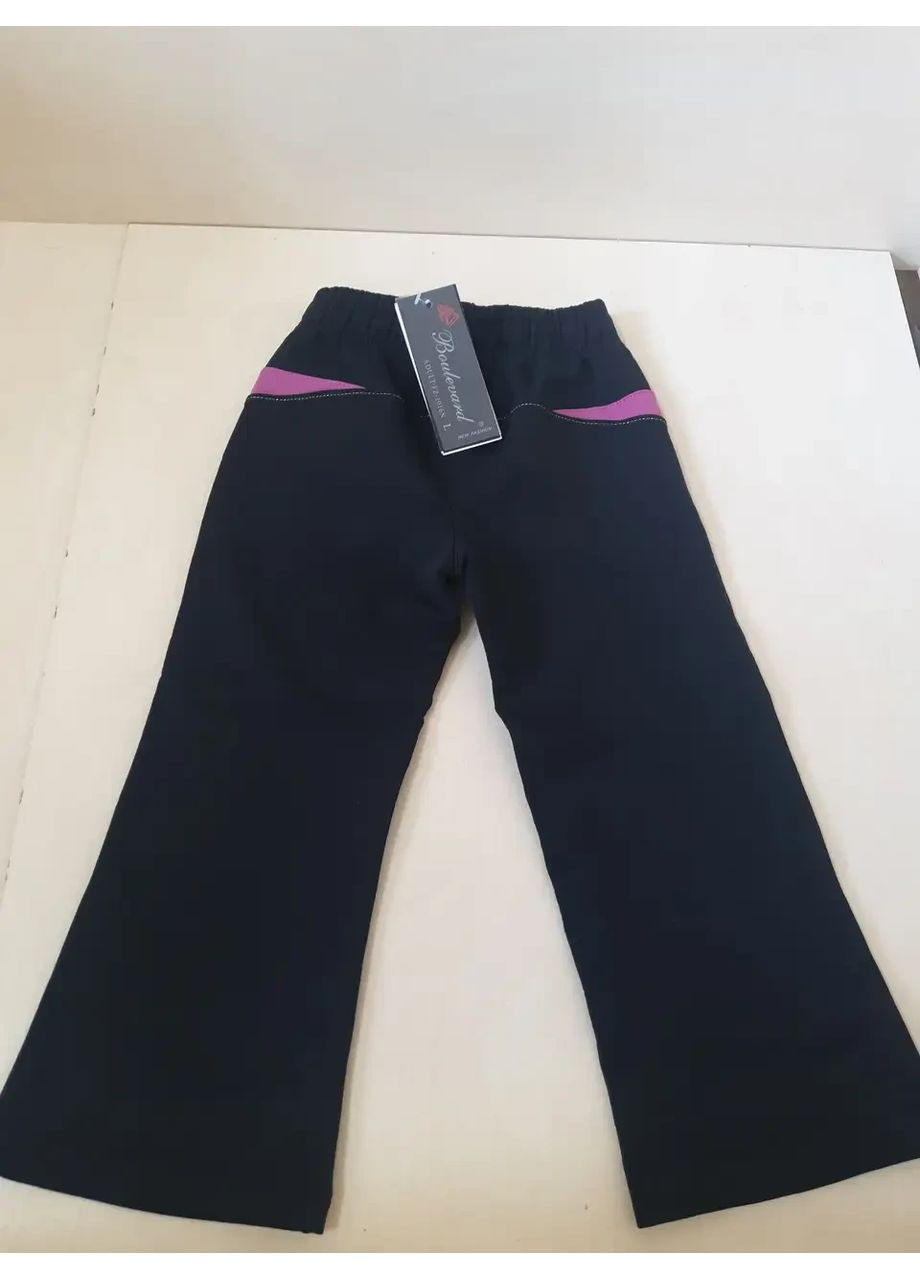 Спортивні штани для дівчинки однотонні сині чорні 134 140 146 104 No Brand (368782526)