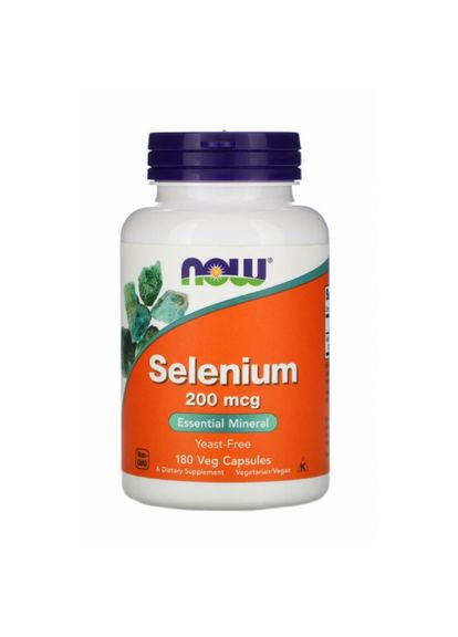 Селен (Selenium),, 200 мкг, 180 капсул (NOW01486) Now Foods (266038901)
