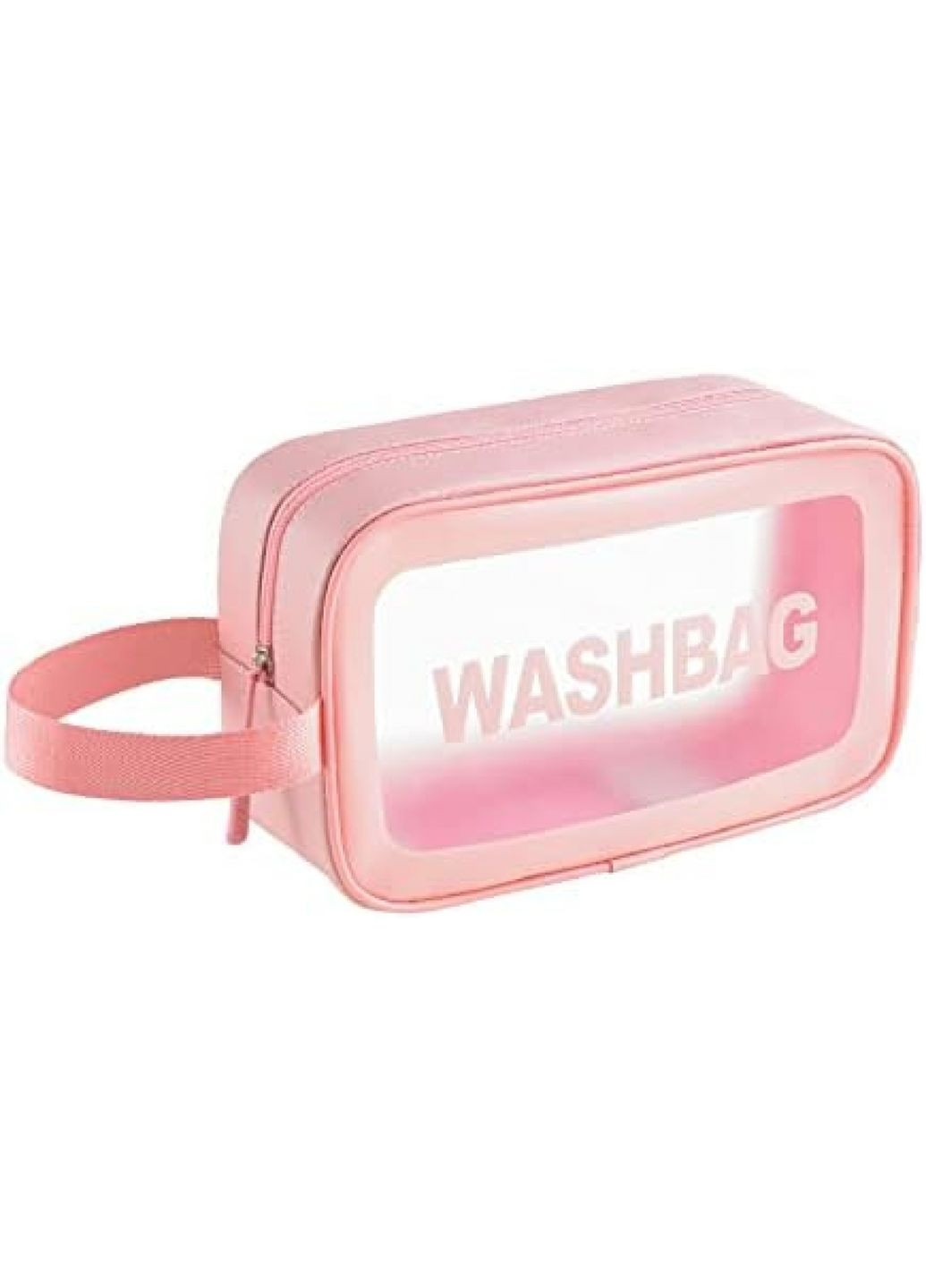 Прозрачная сумка-косметичка Washbag Pink 20см водонепроницаемая косметичка для путешествий и хранения косметики ProDobro (365441651)