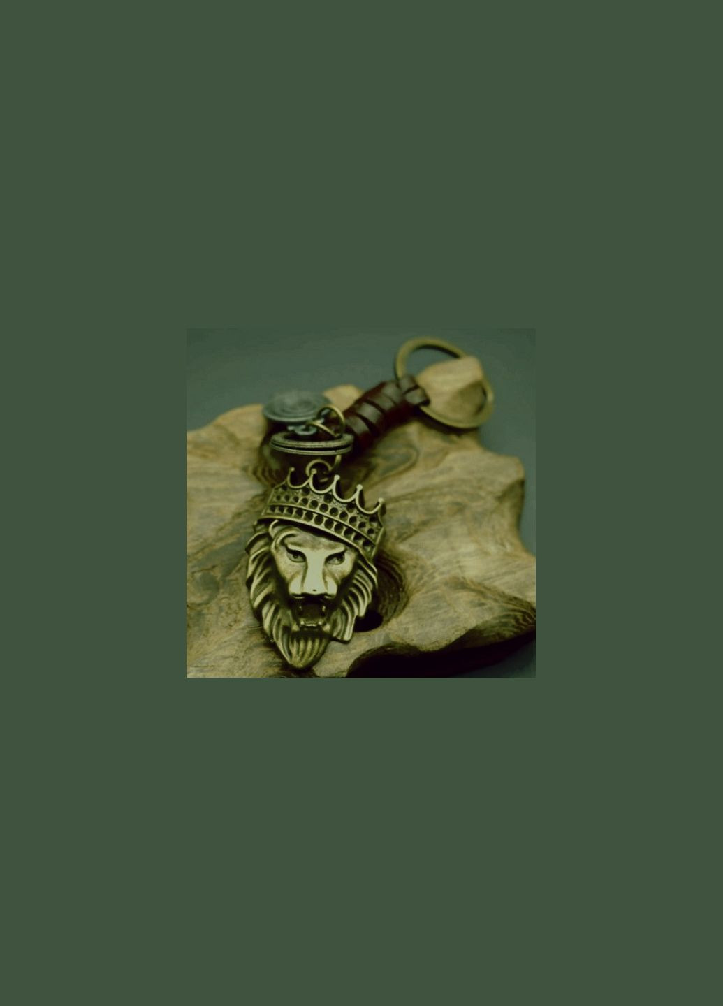 Винтажный медная латунная брелок подвеска статуэтка в виде Король Лев No Brand (292260756)