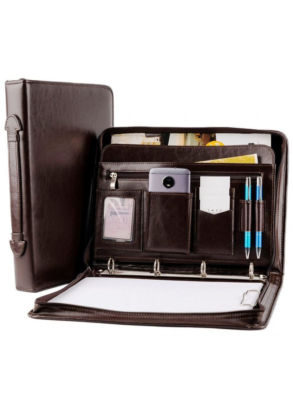 Деловая папка из эко кожи SSBW01 Коричневая Amo (297644147)