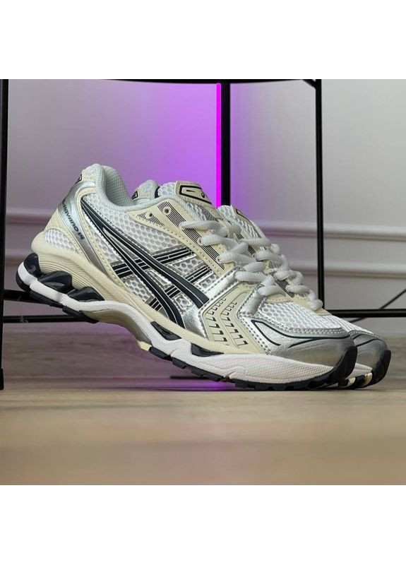 Білі Осінні кросівки чоловічі і жіночі asics gel-kayano 14 white grey black | асікс гель-каяно 14 білі сірі чорні No Brand