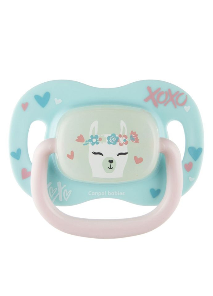 Пустушка силіконова симетрична Лама Exotic 34/922_lama 18+ місяців Canpol Babies (330103708)