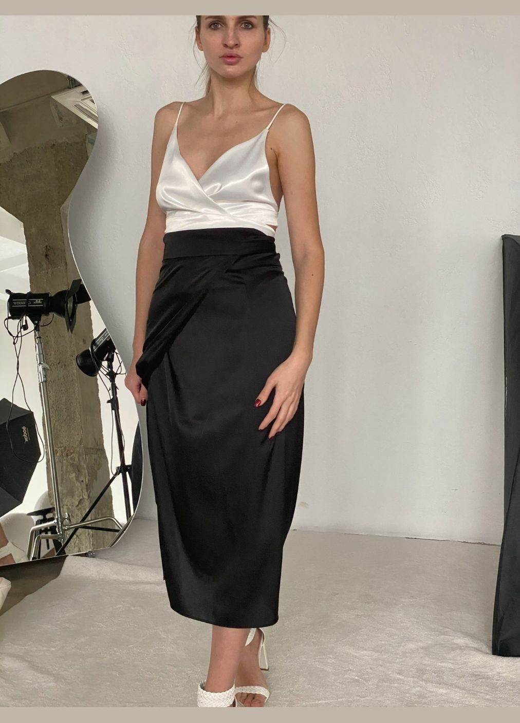 MasOli шовкова спідниця на запах No Brand (316630799)