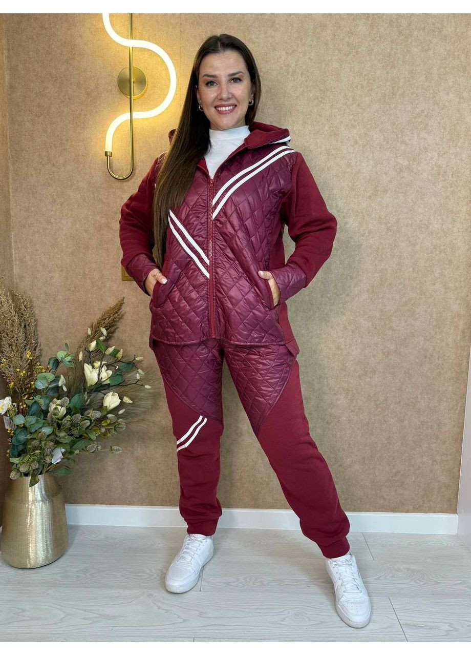 Стеганный костюм-двойка с лампасами — ЗАМЕРЫ В ОПИСАНИИ DK/DL Мода без кордонів (368760533)