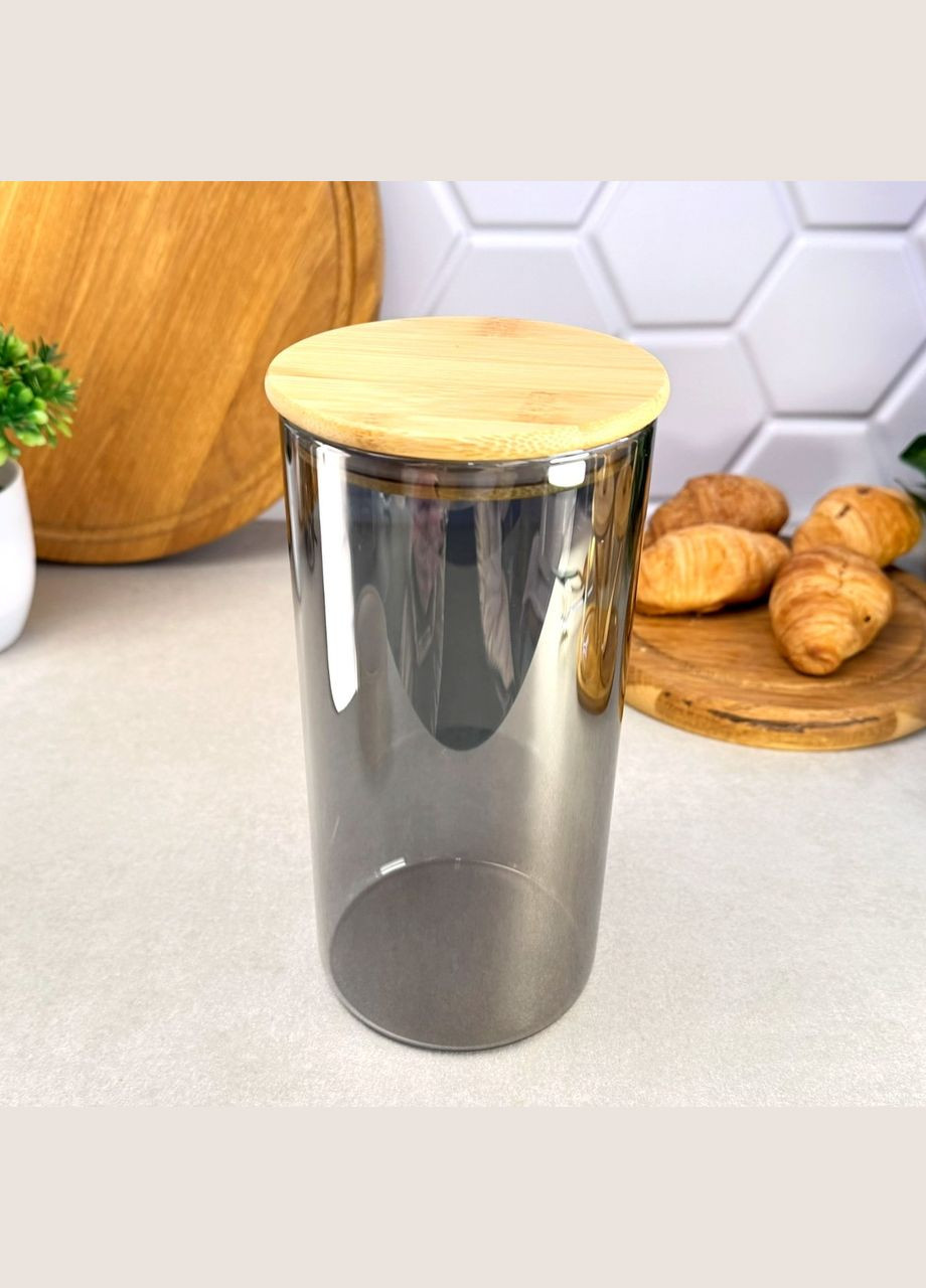 Скляна банка для сипучих продуктів 1.3 л Smokey Topaz No Brand (321122323)