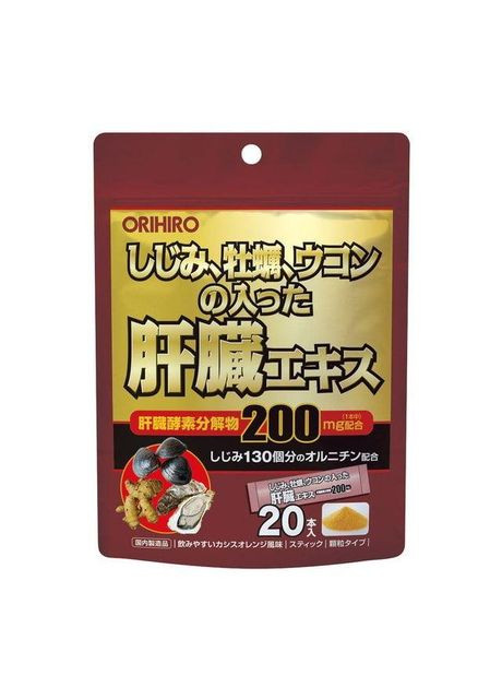 Liver Extract with Shijimi, Oysters, and Turmeric комплекс для печінки, 20 стіків Orihiro (370645580)