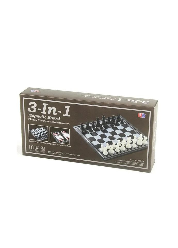 Набор настольных игр "Магнитные шахматы 3 в 1" 48812 нарды, шашки 32х32 см UB (372925160)