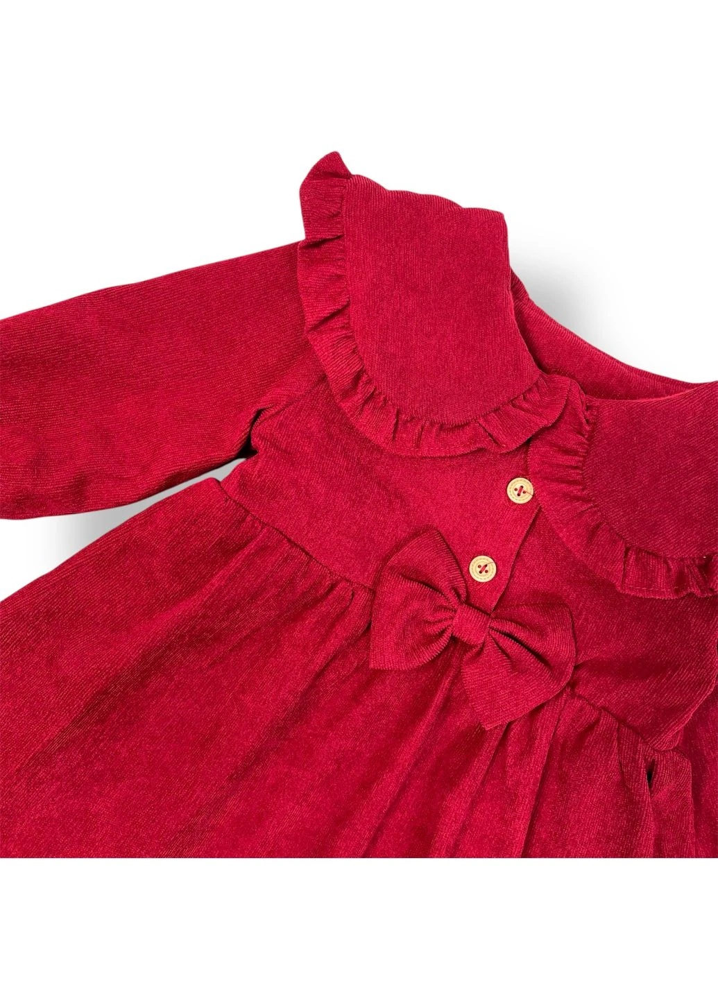 Червона вельветова сукня принцеси з великими лацканами, червона, 110 см Diana Textile (371136416)