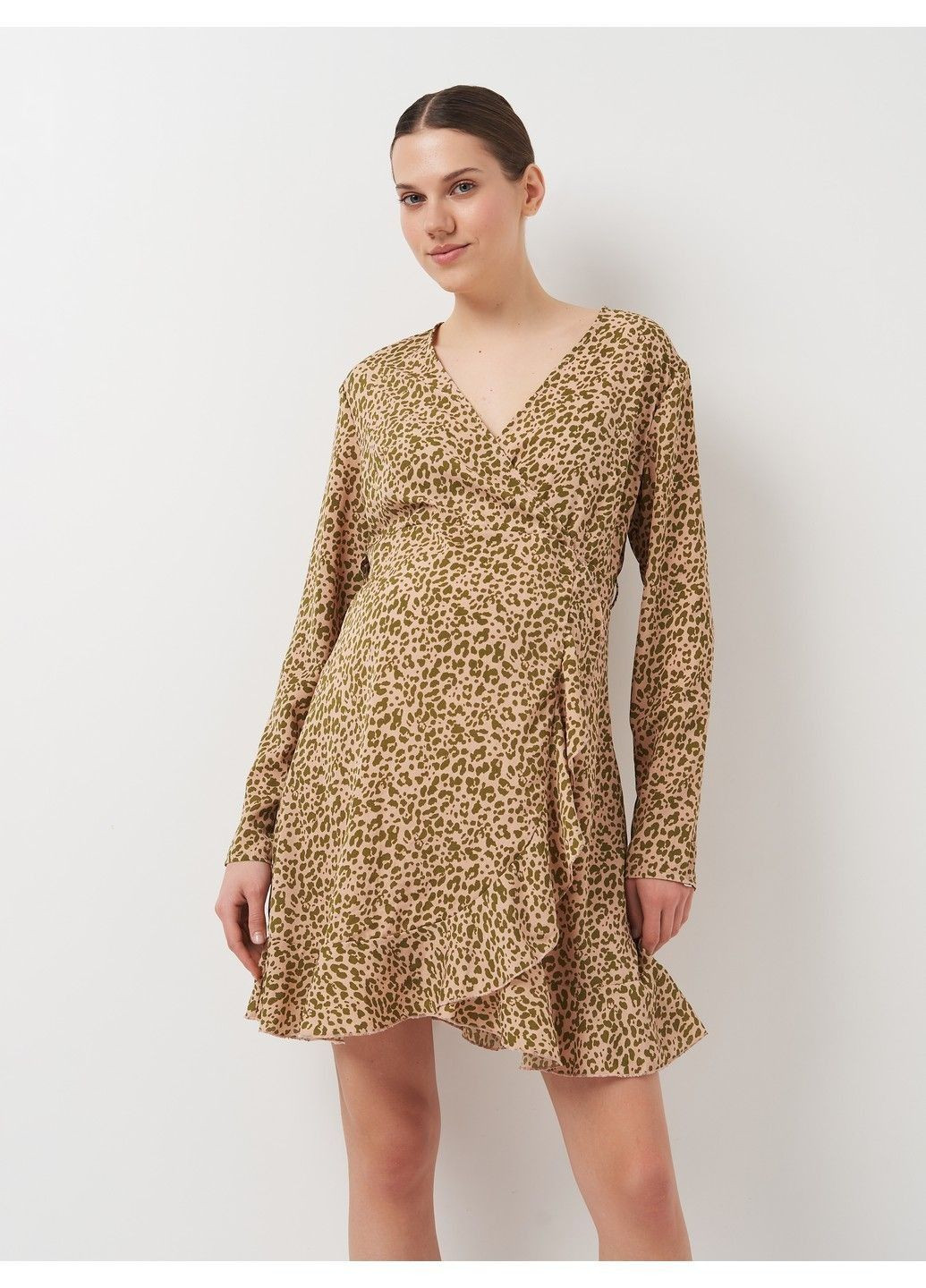 Бежева кежуал сукня без пояса Missguided з абстрактним візерунком