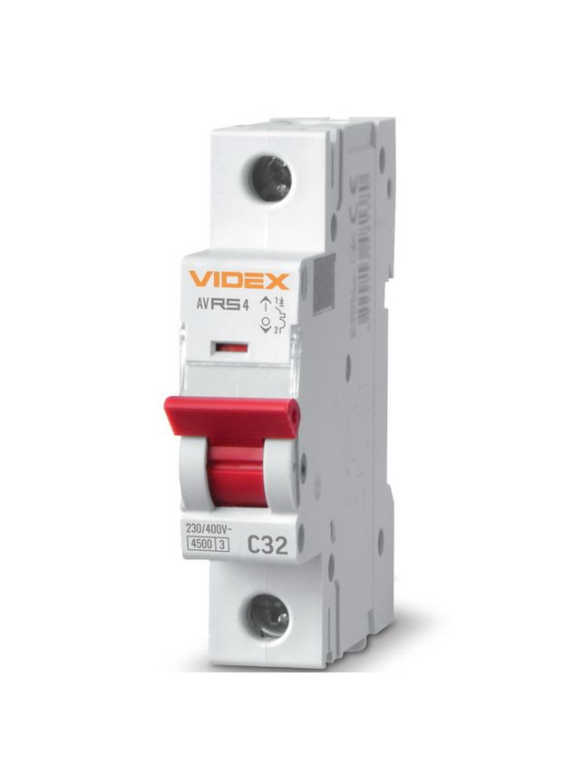 Автоматический выключатель RS4 1п 32А С 4,5кА RESIST (VFRS4-AV1C32) Videx (282312885)