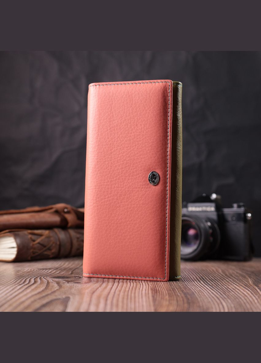 Практичный кошелек для женщин из натуральной кожи 22520 Разноцветный st leather (329148789)