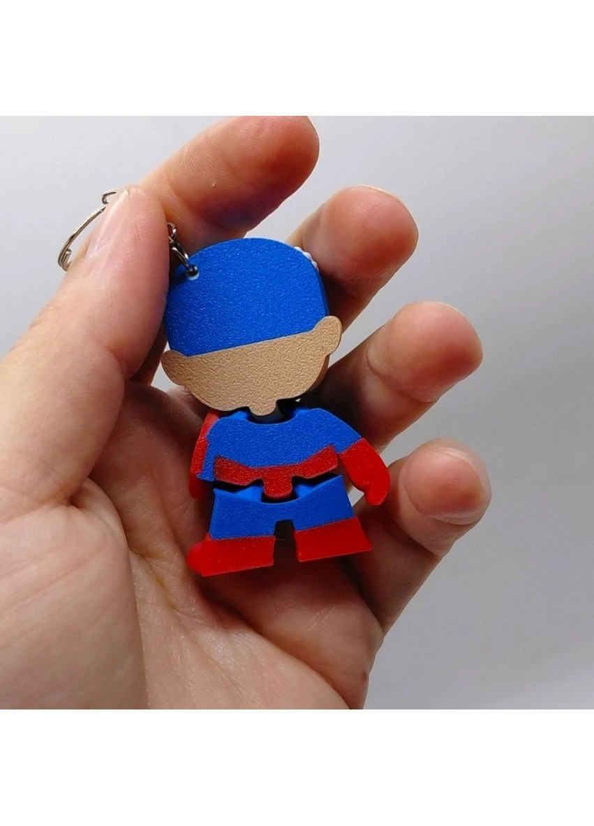 Брелок 3D фигурка супергерой Капитан Америка для ключей No Brand (395003360)