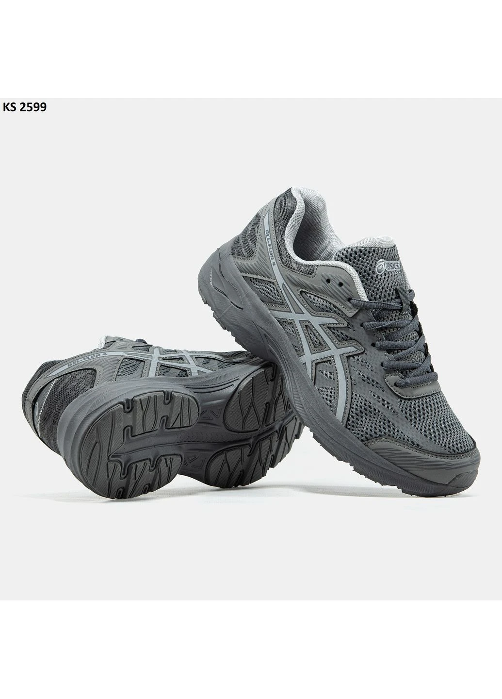 Серые демисезонные кроссовки мужские asics gel-flux 4 gray асикс гель серые No Brand