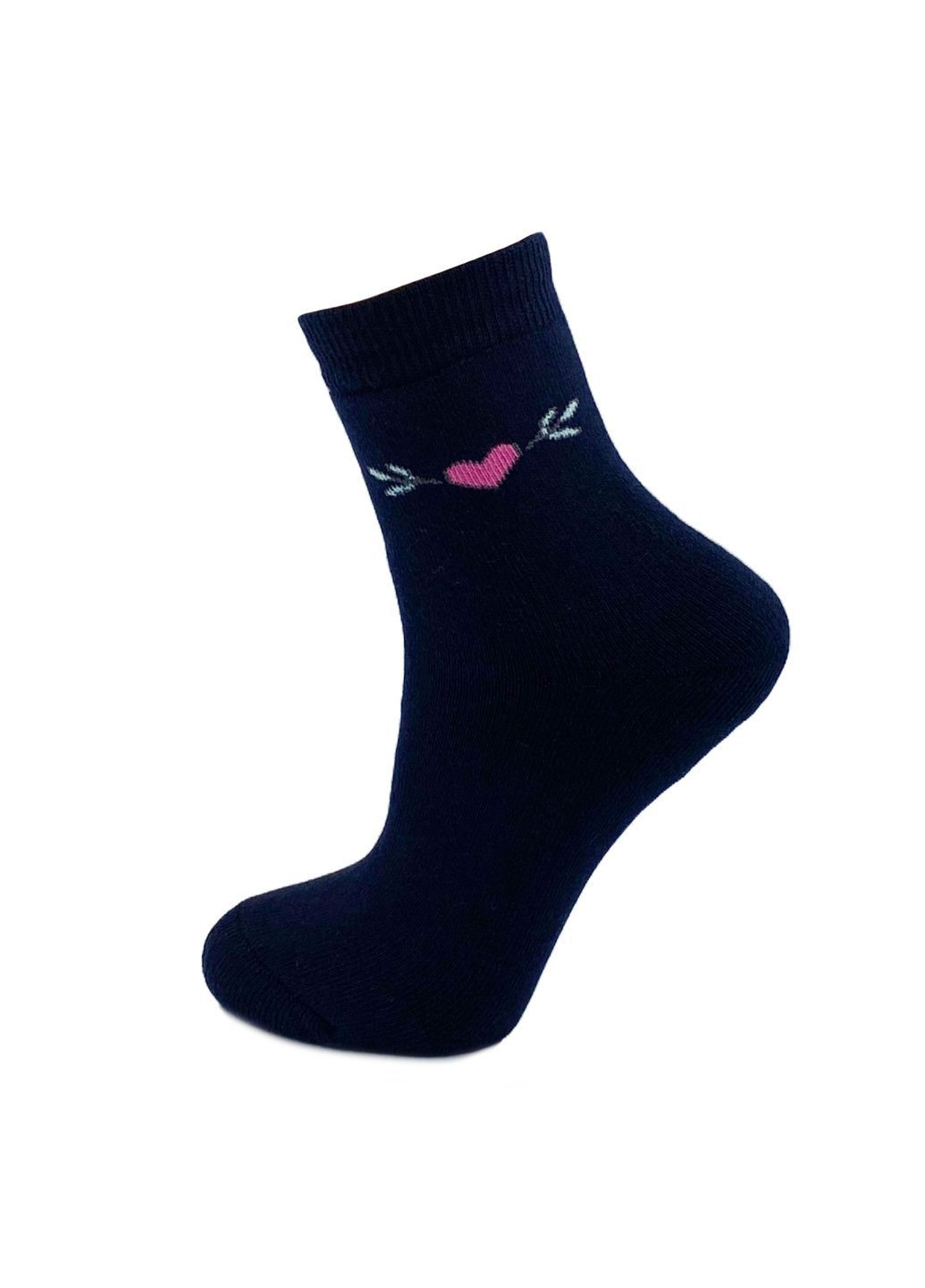 Комбіновані шкарпетки дитячі, махрові. серденько.набір з 3-х пар. kолір: кольоровий мікс Крокус сердечка (367973645)