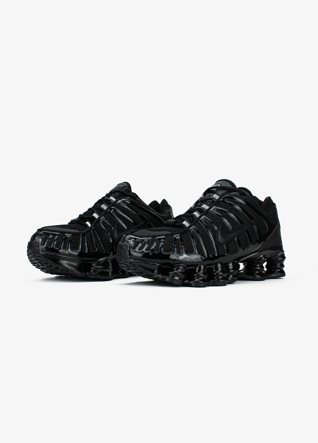 Чорні Осінні кросівки чоловічі і жіночі nike shox tl black | найк шокс тл чорні No Brand