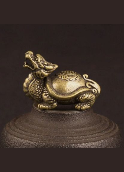 Винтажный ретро медный латунный брелок подвеска статуэтка в виде животного Дракон No Brand (292260731)