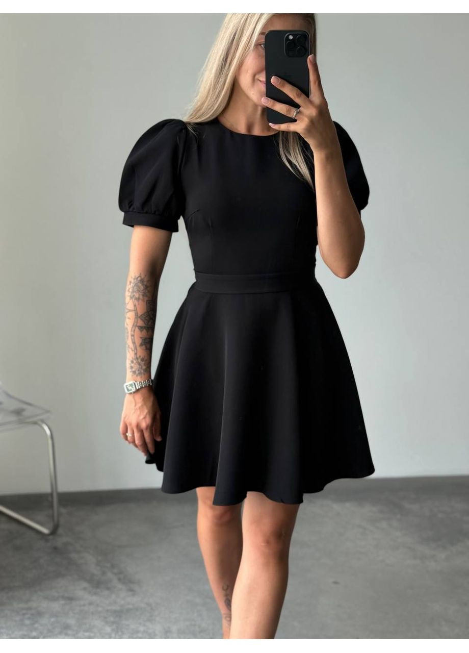 Черное платье Garna однотонное