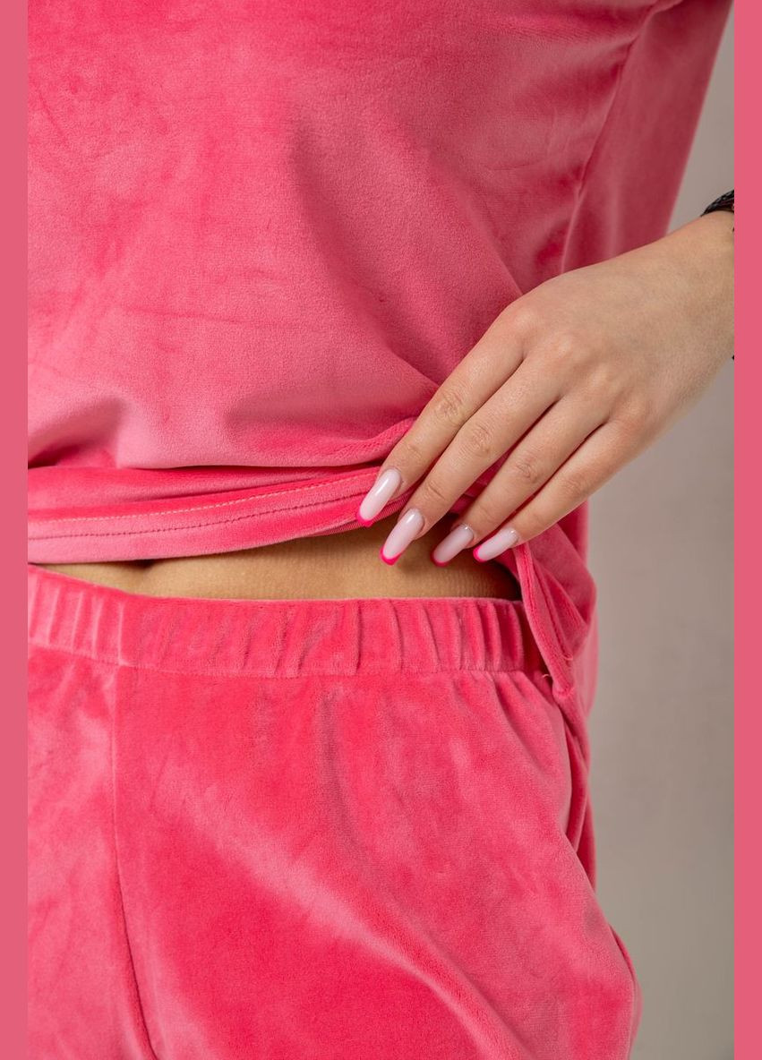 Рожева всесезон піжама жіноча велюрова,, 238r450 Ager