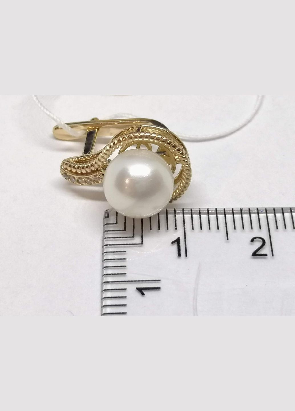 Золоті сережки з перлами і фіанітами. 3532785 Гаразд (290891151)