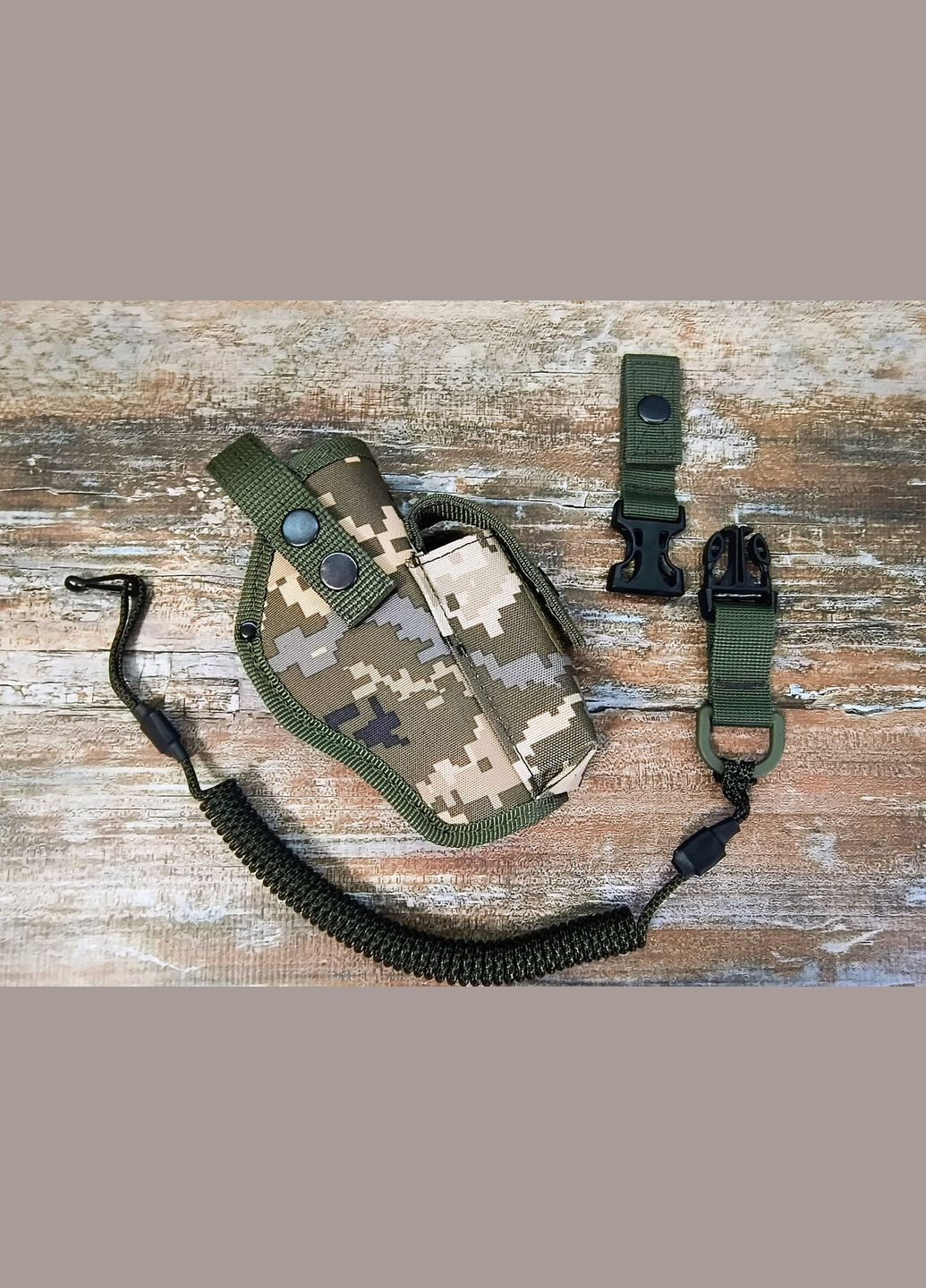 Комплект Кобура ТТ поясная с чехлом под магазин + шнур тренчик пиксель SV No Brand (342375065)