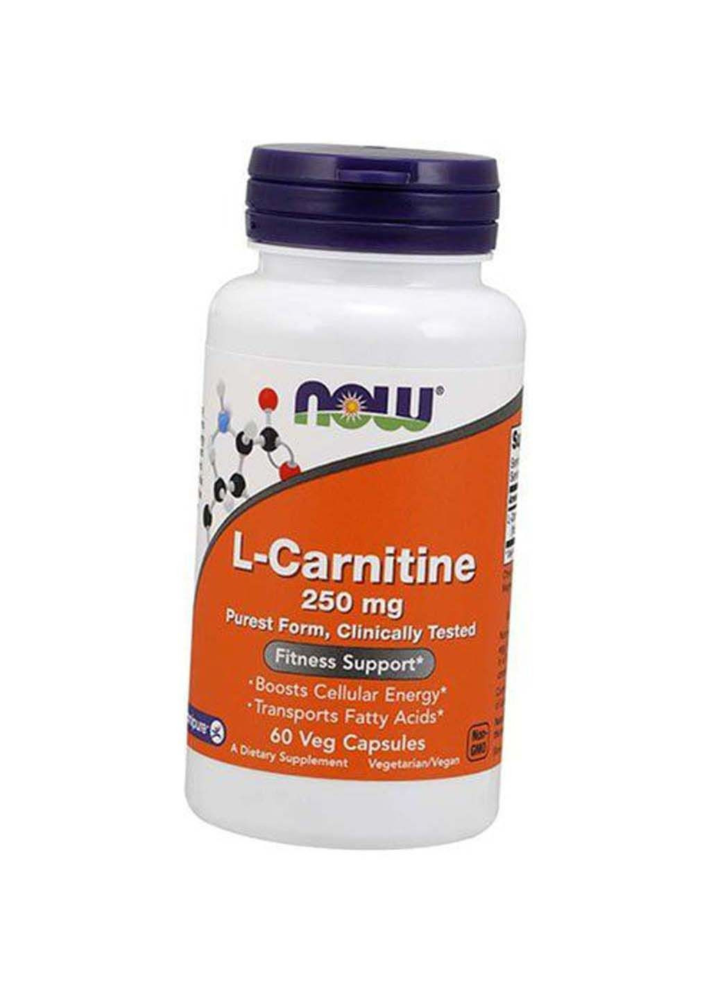 Л Карнітін Тартрат Чиста форма клінічно протестована Carnitine 250 60вегкапс Now Foods (292710424)