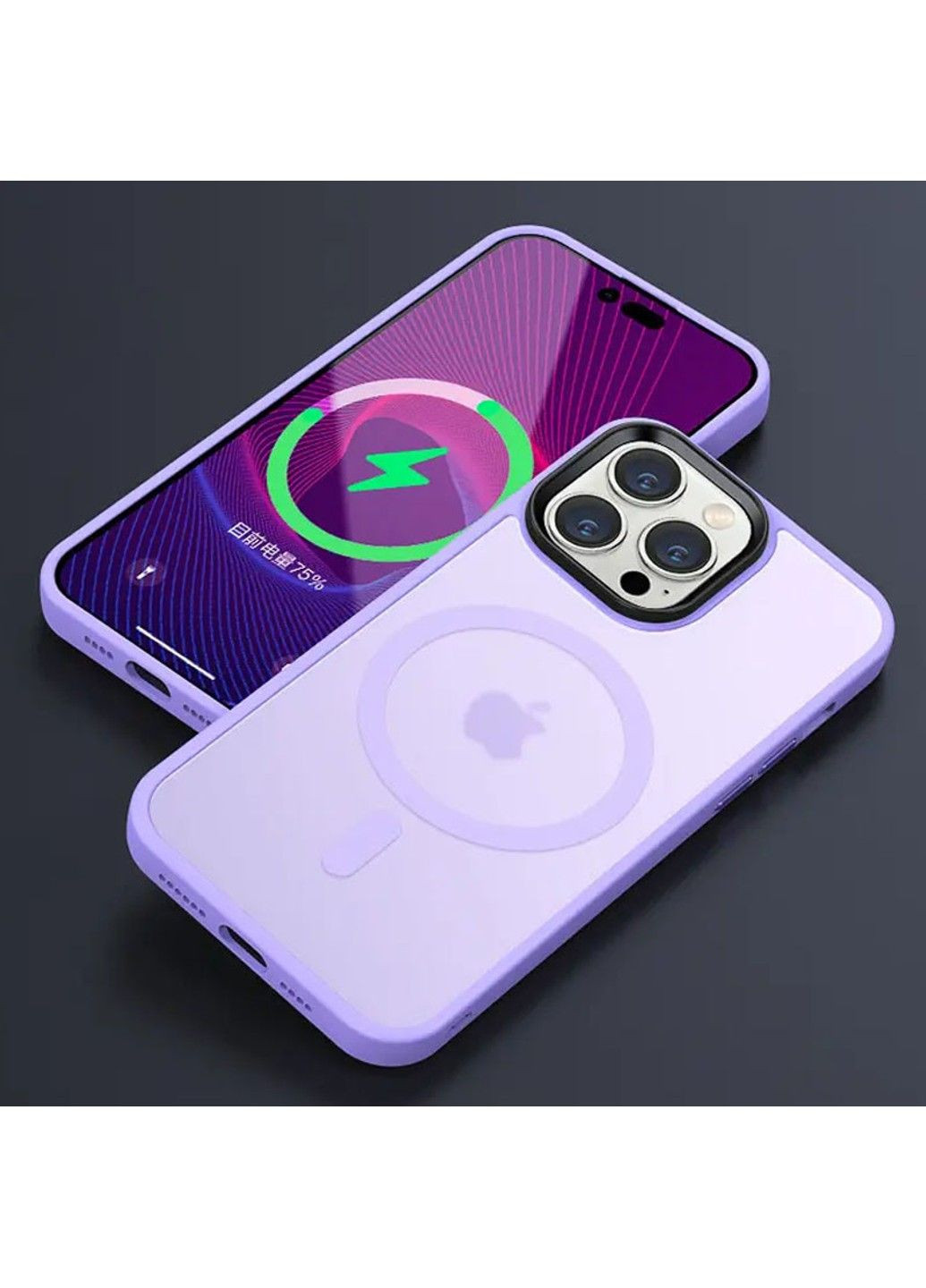 TPU+PC чохол Metal Buttons with MagSafe Colorful для Apple iPhone 12 Pro / 12 (6.1") Epik (292633783)