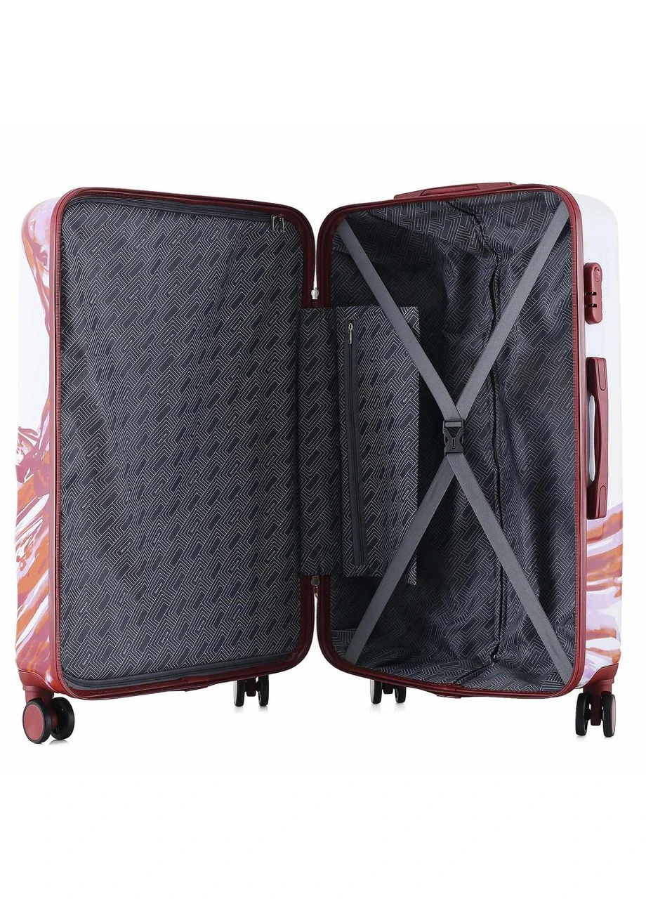 Валіза 28" (L) White/Red Print (T5654-3) Semi Line (395708319)