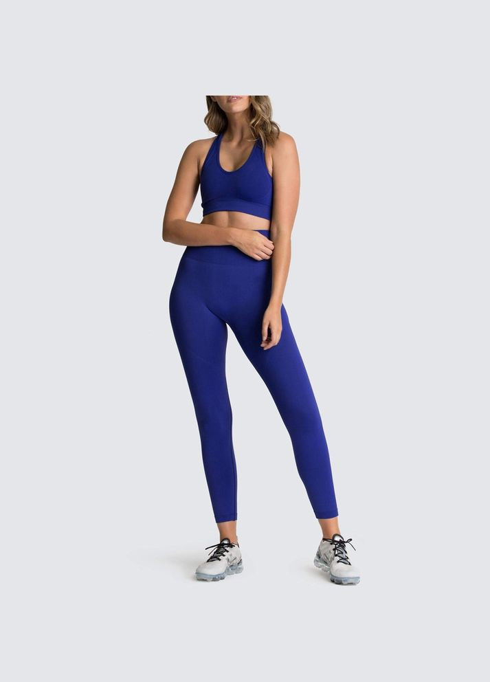 Комплект для фитнеса (спортивный костюм) топ и леггинсы 10050 L синий Fashion (336547500)