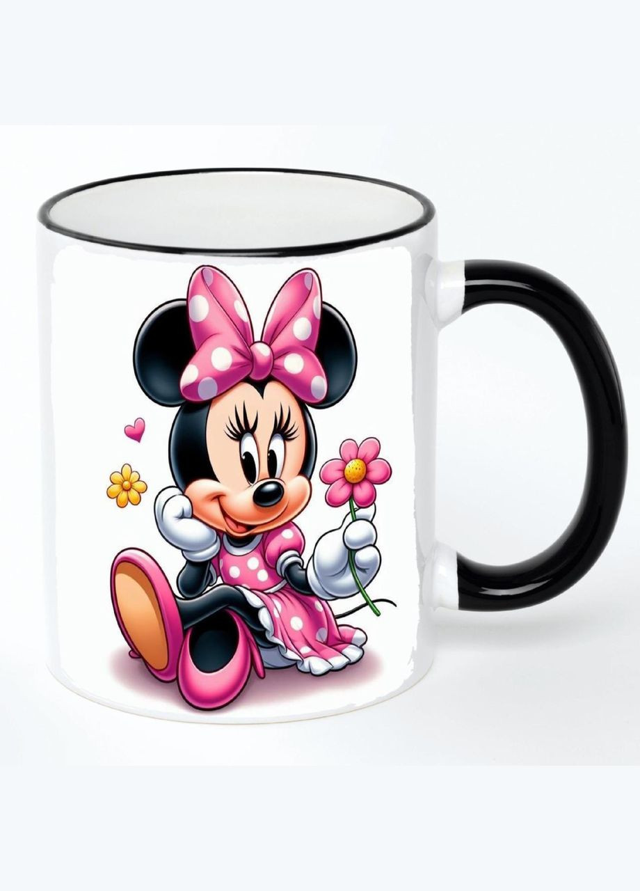 Чашка Мики Маус Мультик #001 (кружка, кружка) Белая с черной ручкой 330 мл No Brand (322715813)