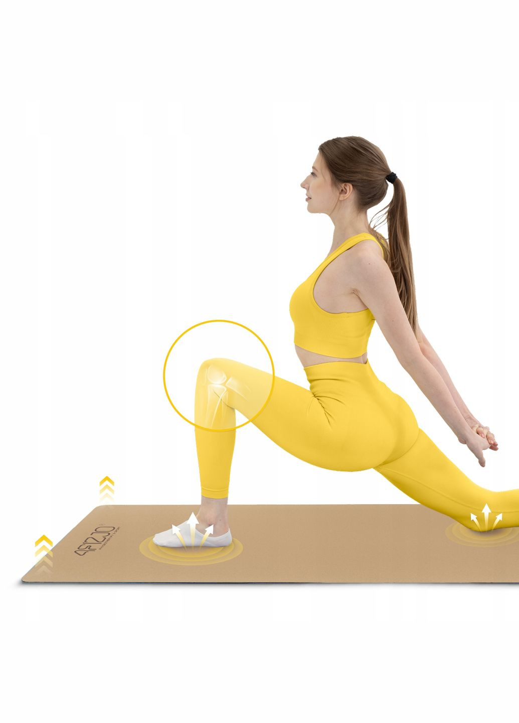 Коврик (мат) спортивный Cork 183 x 61 x 0.4 см для йоги и фитнеса () 4FIZJO P-5907739319562 (341529081)