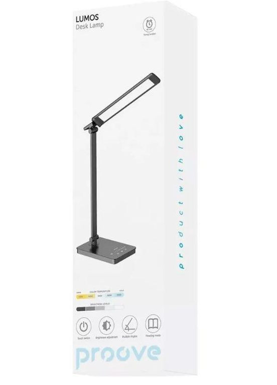 Настольная лампа Lumos (PLLM00010001) черная Proove (296662576)