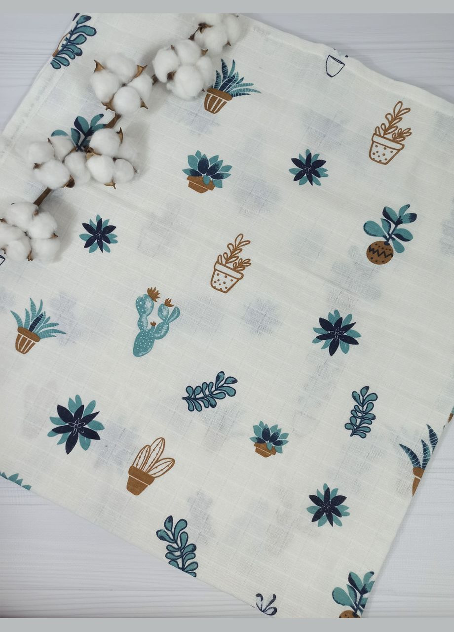 Набор для новорожденного: плед, пеленки и грызунок a.l.babybox Лама Мятный No Brand (315488227)