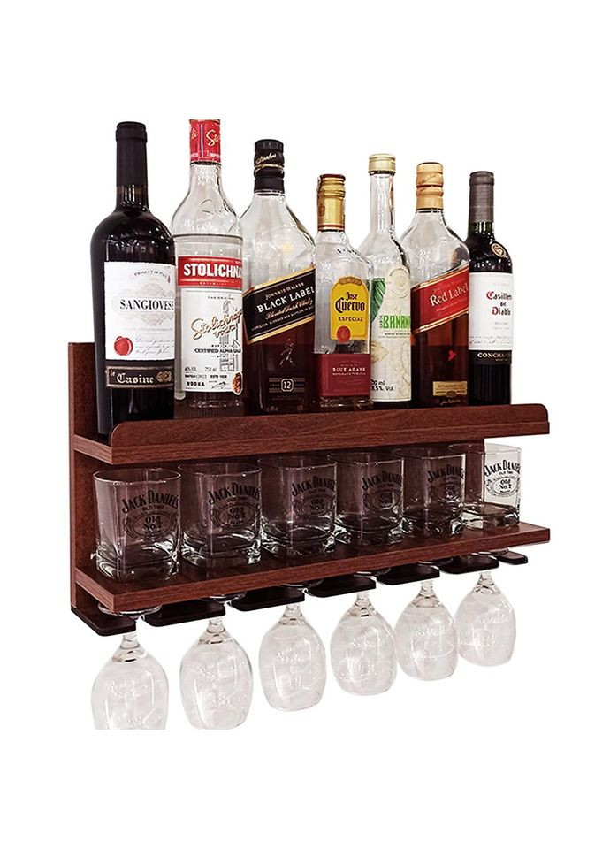 Настінна винна полиця з дерева Тайкі савоярді (ПНК-014015) No Brand (327423678)