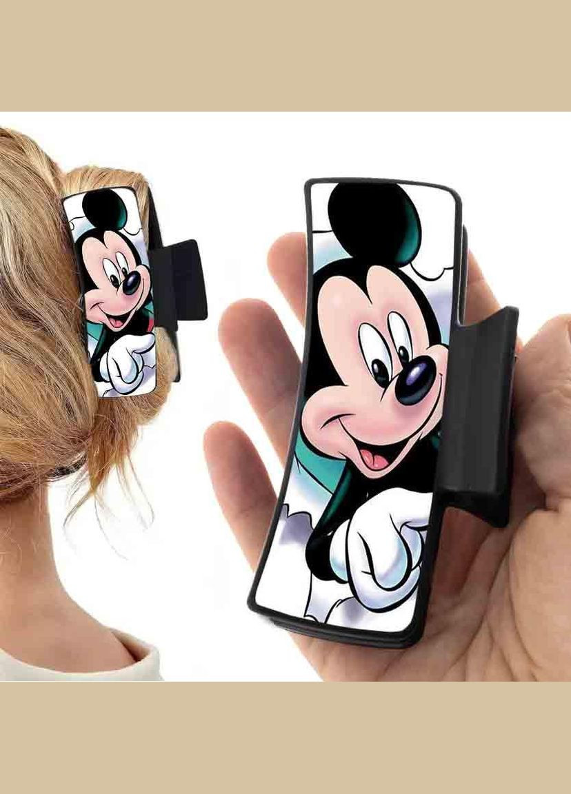 Заколка крабик для волос женская зажим шпилька Мультсериал Клуб Микки Мауса #001 черная No Brand (315630889)