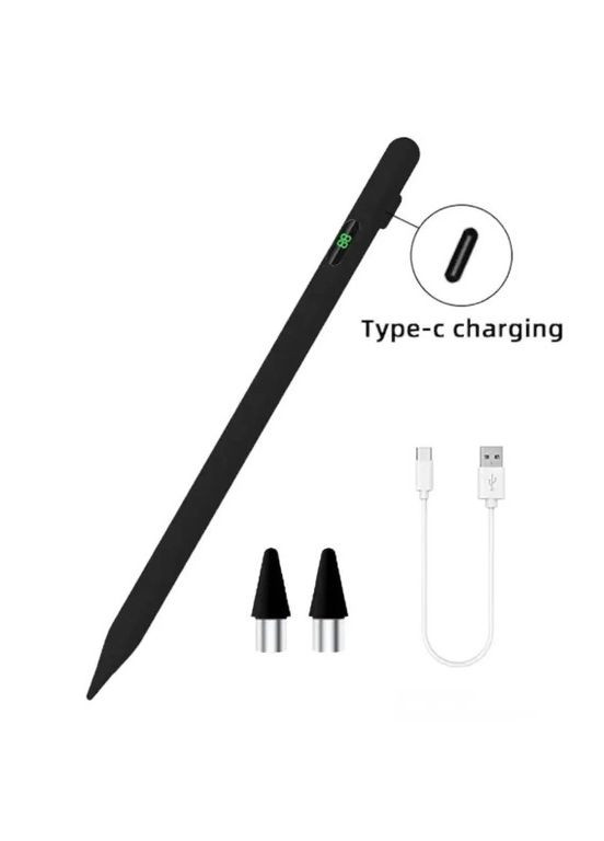 Універсальний стілус для планшета, телефона, з цифровим дисплеєм. Для Android, IOS, Windows. Чорний No Brand (306530242)