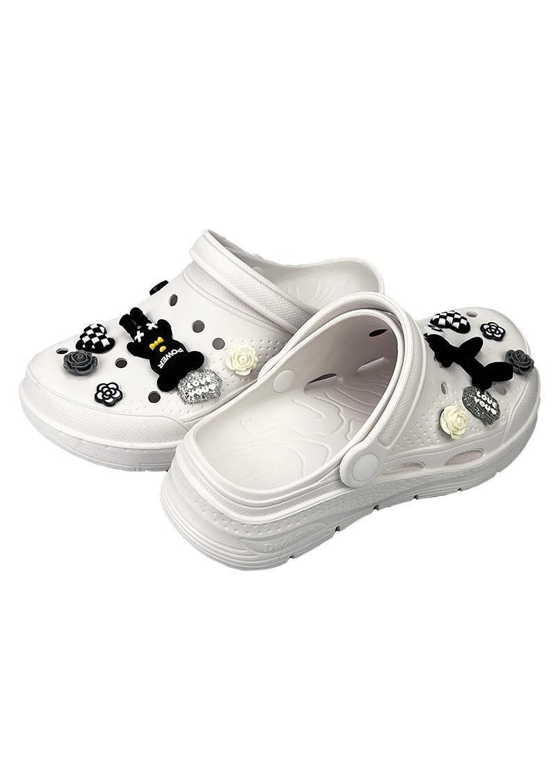 Жіночі крокси сабо з джибітсами білі 1426 Dago (315454465)