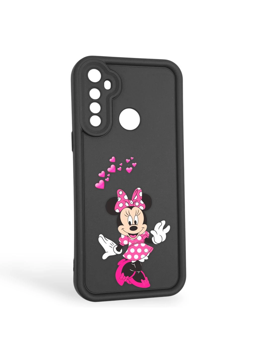 Чохол силіконовий оригінальний Soft Touch з 3D принтом чарівна мінні маус для 5s чорний (Повний захист камери) Realme (378972047)