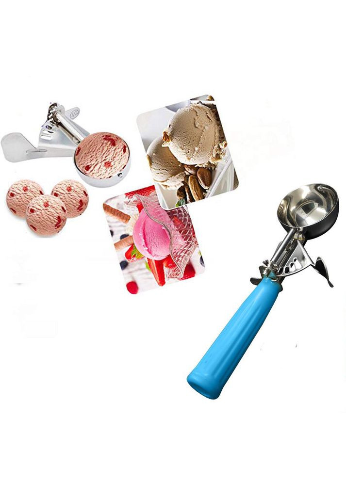 Ложка для морозива, бісквітного тіста, замороженого йогурту з вибором розміру кульки 23 см Білий Kitchen Master (301023027)