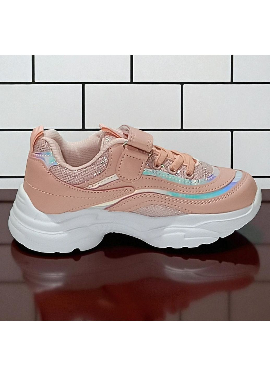 Розовые демисезонные ортопедические кроссовки на липучках для девочки Tom.M