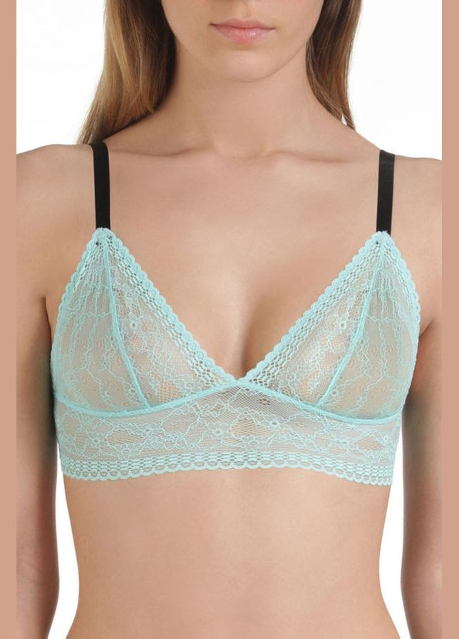 Блакитний мереживний бралет з м'якими чашками Dim без кісточок