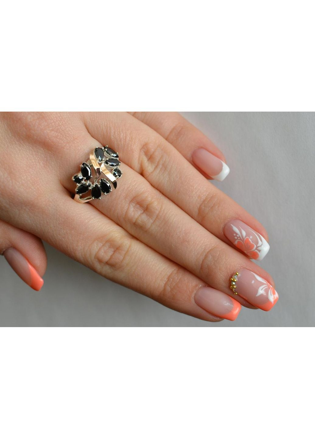 Серебряная кольца с золотыми вставками Silver Style (367268315)