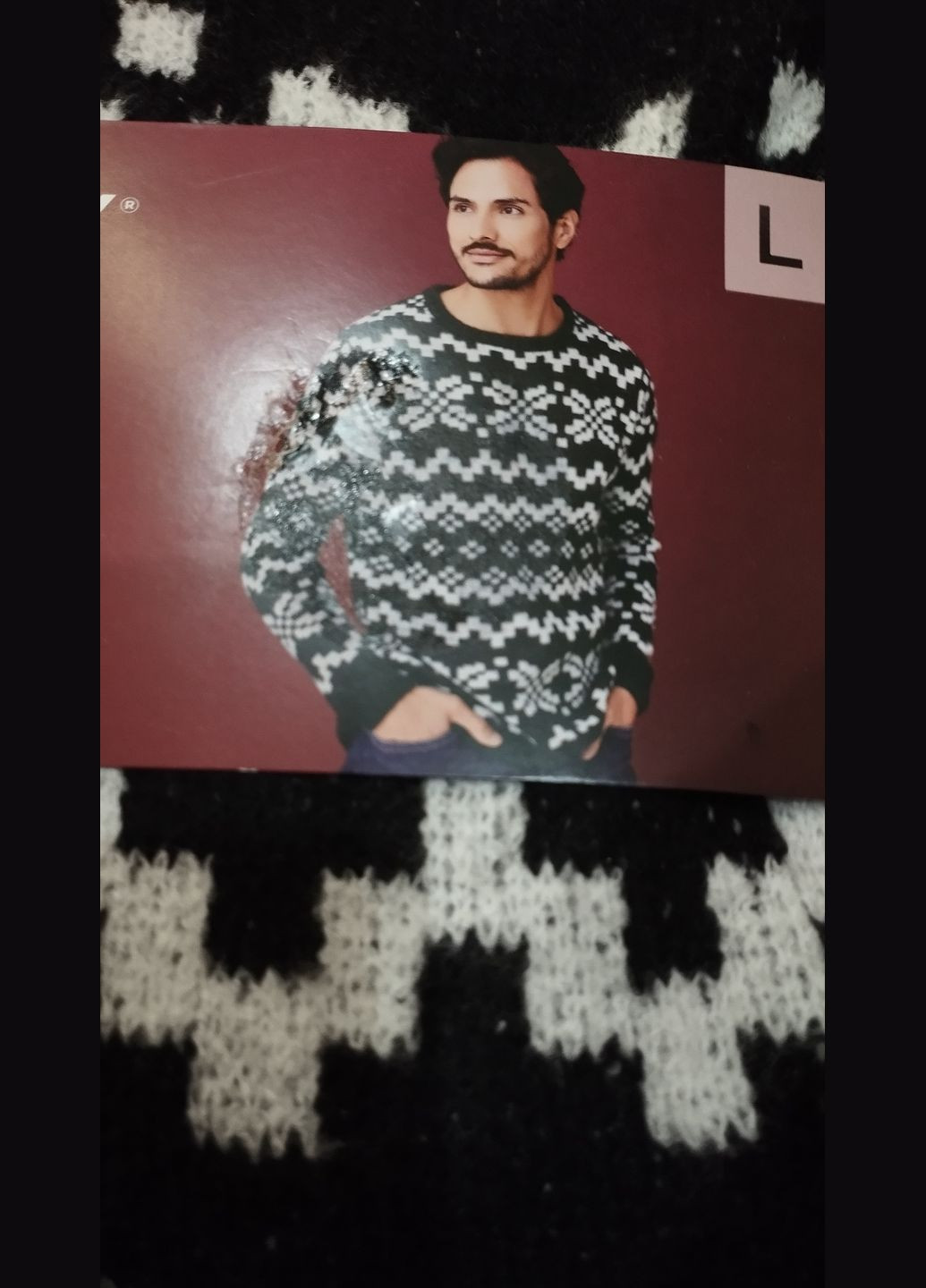 Білий зимовий різдвяний новорічний светр Livergy