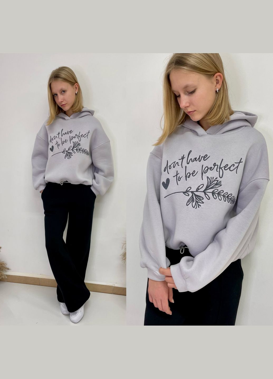 Сірий зимовий теплий костюм Україна